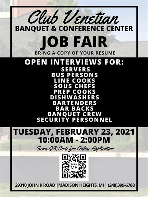 venetian job openings.
